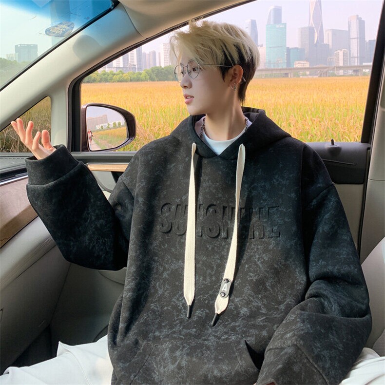 ！2025秋冬新款潮牌钢印连帽卫衣情侣上衣WY07特P55加绒65图片