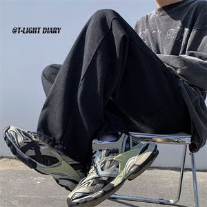 欧美复古裤子oversize牛仔裤美式高街男直筒宽松阔腿裤NK330-p42图片