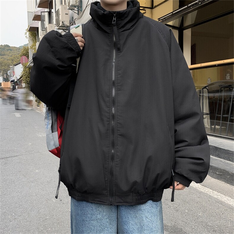 冬季立领棉衣男士日系复古美拉德咖啡色加棉加厚保暖宽松棉服外套,男装棉衣,星座505-2（原电商A260-1)