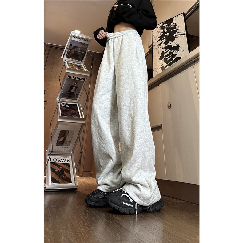 抖音品质冬季新款加厚羊羔绒宽松休闲卫裤B315-K858JR-特p40控78,男装休闲裤,电商B315