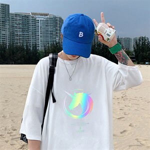Q11138-P30 春夏季七分袖t恤男大码五分袖男短袖中袖图片