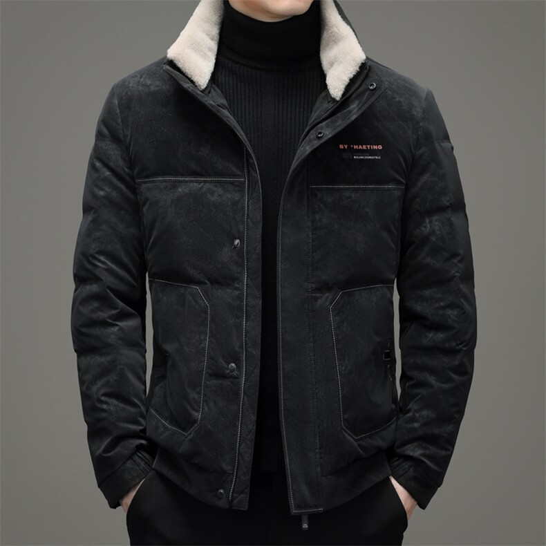 2023冬新款羽绒服脱卸羊毛领短款中年男加厚外套冬装YLS2106-P275,男装羽绒服,电商B212（原钱塘6029）