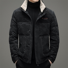 2023冬新款羽绒服脱卸羊毛领短款中年男加厚外套冬装YLS2106-P275，男装羽绒服，电商B212（原钱塘6029）