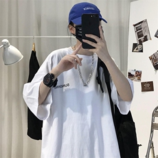 XZ115A-T06200克纯棉男女字母印花大码S-5XL10色T恤衫圆领半袖，男装T恤，星座115A-3