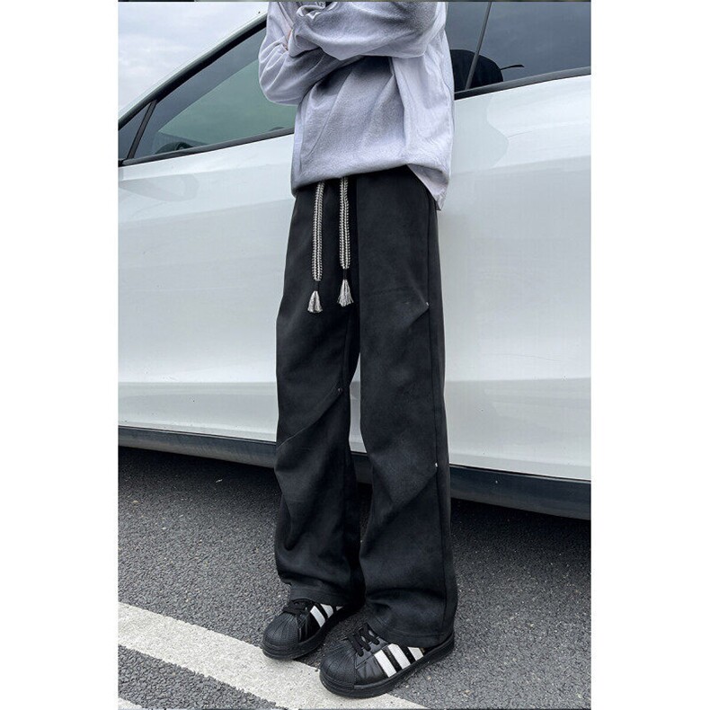 8XL-M美式扎染脏脏弯刀卫裤男阔腿裤子直筒运动长裤P控68,男装休闲裤,电商D206-1
