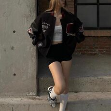【有货】DW630-P70春秋拼接撞色棒球服外套男女美式宽松夹克，男装夹克，星座603-2