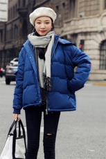 时尚保暖羽绒服女款冬季新款个性双翻领设计显瘦百搭外套，女装羽绒服，阿舍尔精品