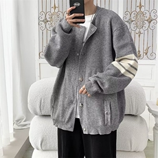 日韩系毛衣简约男女秋冬季外套潮牌休闲百搭开衫棒球服M275/P55，男装针织衫/毛衣，星座506