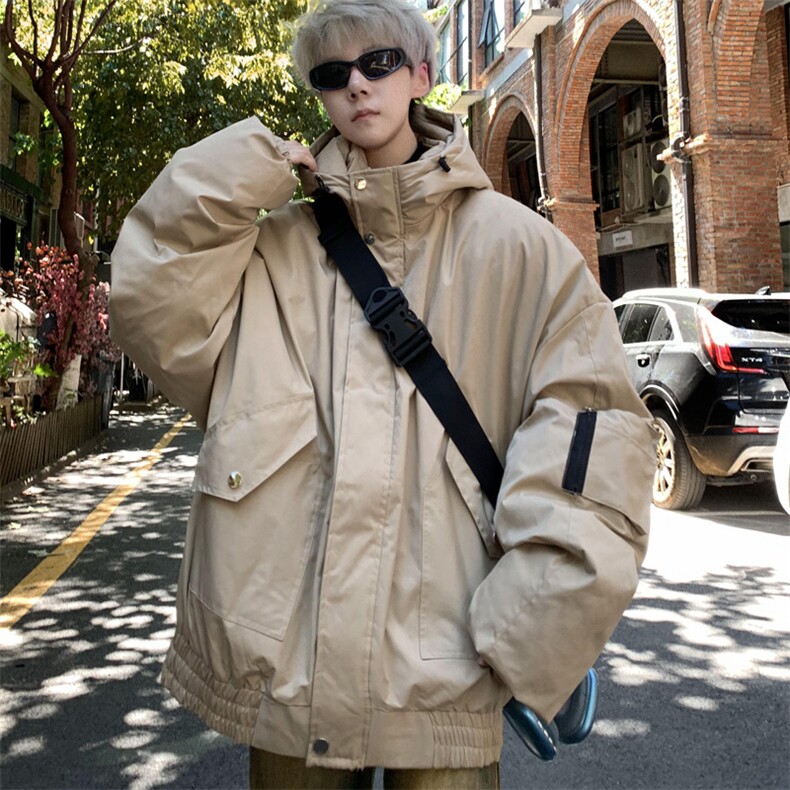 棉服男2025新款宽松休闲加厚保暖棉衣外套M9066P120控158起，男装棉衣，电商A157