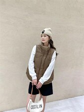 复古盘扣羽绒马甲，女装马甲，Balance Studio