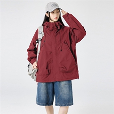 2025秋季新款直播品质休闲夹克冲锋衣防风衣连帽外套J90-P35，男装风衣，星座1402-2