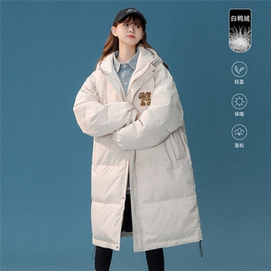 中性 冬季宽松保暖长款连帽羽绒服羽绒外套新 YR6162 P285 控358图片