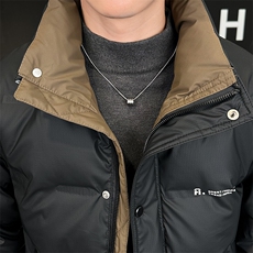 新款冬季男士加厚小立领羽绒服防寒防水309B-3-81052-P180，男装羽绒服，星座1409-3