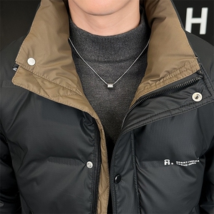 新款冬季男士加厚小立领羽绒服防寒防水309B-3-81052-P180图片