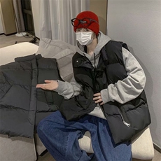 秋冬立领棉马甲男宽松潮流百搭休闲纯色背心Y83P45，男装背心/马甲，星座1116-2