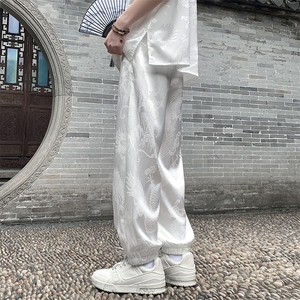 2024 春夏衔接 外景新中式龙提花冰丝裤M-5X HK24182-P50图片