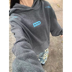 简约卫衣女新款连帽重磅纯棉宽松高街秋冬加绒W1056，男装卫衣，星座1116A（原606A-3）