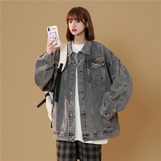 25新款抖音品质牛仔夹克中性风宽松韩版水洗外套N991/P98/148，男装夹克，星座202-3