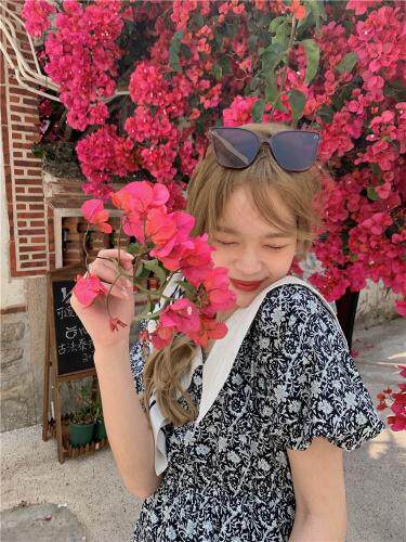 【现货】夏季新品娃娃领碎花连衣裙，女装连衣裙，F/TU