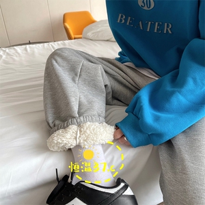 07冬季加厚保暖加绒羊羔毛裤男束脚阔腿休闲裤XZ211-1-K2461-P60
