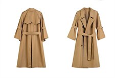 风衣女中长款小个子显高设计感小众宽松2025年春秋新款韩版外套潮，女装风衣，红依娜