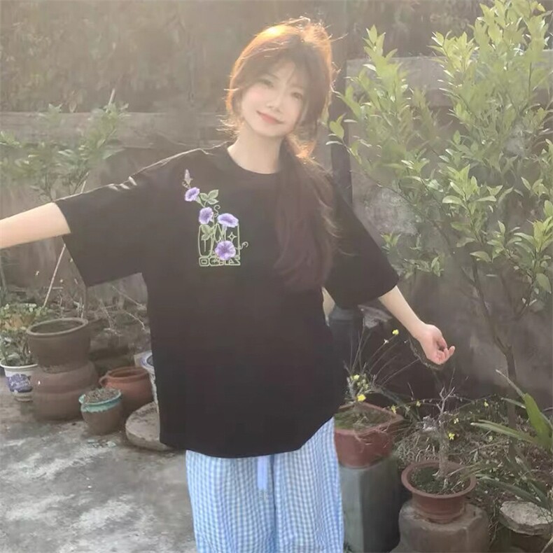 万针全刺绣工艺抖音得物高品质260克重磅纯棉双纱美式高街短袖T恤,男装T恤,电商A486