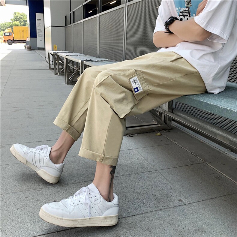 2021新款立体口袋水洗工装裤九分裤男大码9分裤休闲裤,男装休闲裤,星座1008