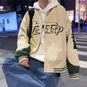 潮流夹克潮男春季棒球服植绒刺绣外套W2051P57图片