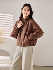 2025秋冬装新款立领夹棉小外套，女装棉衣/棉服，梦芯尔