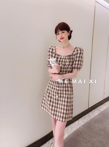 夏季新款格子裙,女装,HEMAIXI 和麥熙