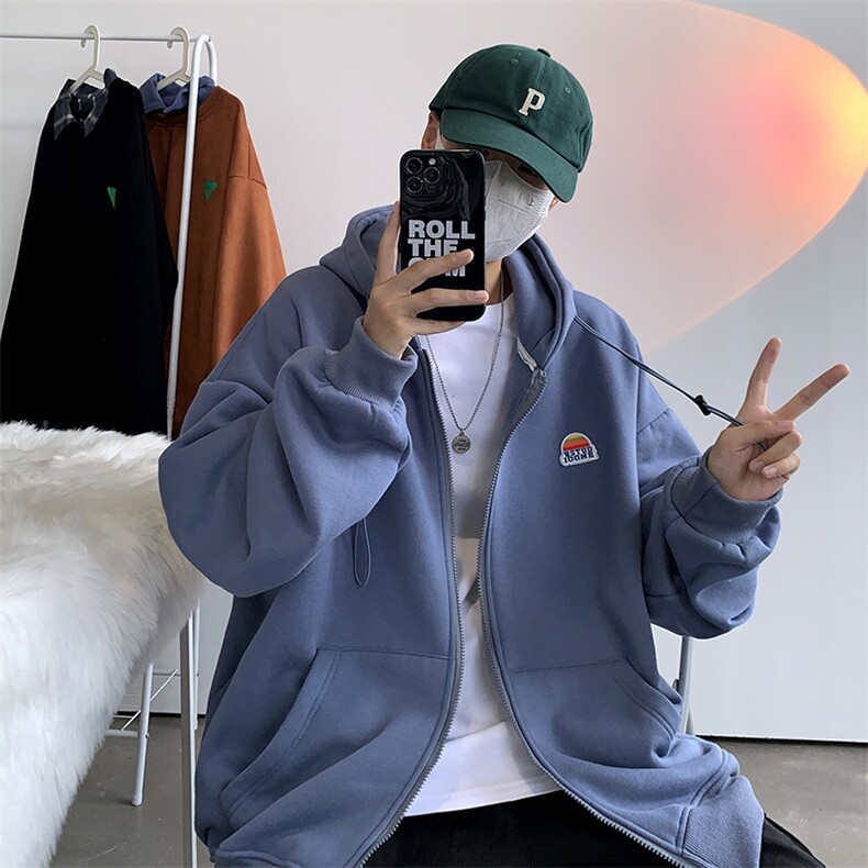 300克50%棉2025秋季港风宽松开衫卫衣外套W2205-P68控88,女装短外套,电商A036A