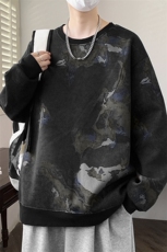 大码潮流印花卫衣男宽松休闲W9916，男装卫衣，星座1107-1