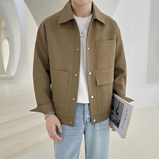 轻熟抖音小伙纹理多口袋纯色休闲夹克店主风A236-JK5033-特P100，男装夹克，电商A236