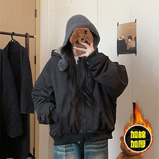 两面穿现货重磅短款座山雕棉衣男女双面穿毛毛绒棉服加厚外套，男装棉衣，电商A443