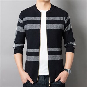 秋冬男装棒球服上衣针织夹克外套男时尚开衫81-8P68,男装针织衫/毛衣,星座306A