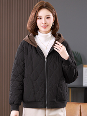 2025冬季连帽时尚休闲加厚保暖舒适棉服，女装棉衣/棉服，独衣靓