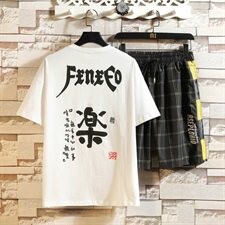 2021夏季男士短袖t恤套装半袖休闲韩版潮流帅气两件套DS785T，男装T恤，电商A102