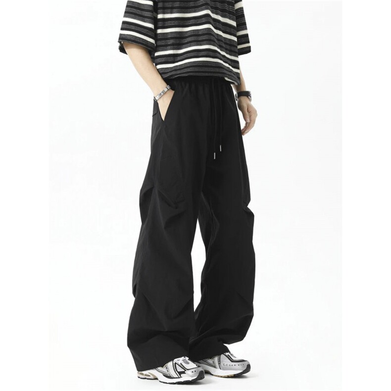1014-1-KZ236-特P40夏季冰丝凉感降落伞休闲裤直筒宽松阔腿，男装休闲裤，星座1014-1