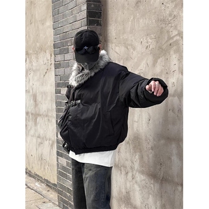 现货 美式三防翻领加厚座山雕短款棉服6030/P100图片