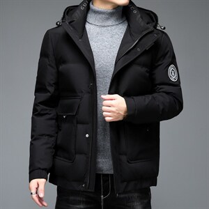 中长款白鸭绒羽绒服中年爸爸装连帽羽绒休闲外套男ALXB8818-P285,男装羽绒服,电商B212（原钱塘6029）