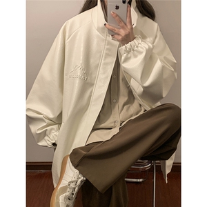 中性风鳄鱼纹钢印字母图案设计潮流休闲夹克男JK77747P85控128图片