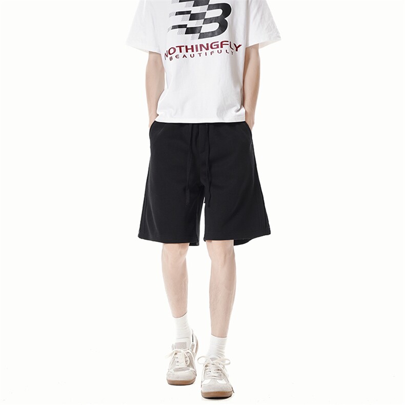 DK59-P28冰丝休闲短裤男夏季薄款宽松大码皱褶条纹凉感五分中裤子,男装牛仔裤,电商A178