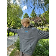 美式重磅华棉男秋冬季潮牌设计感刺绣卫衣高街痞帅情侣帽衫，男装卫衣，四季星座505