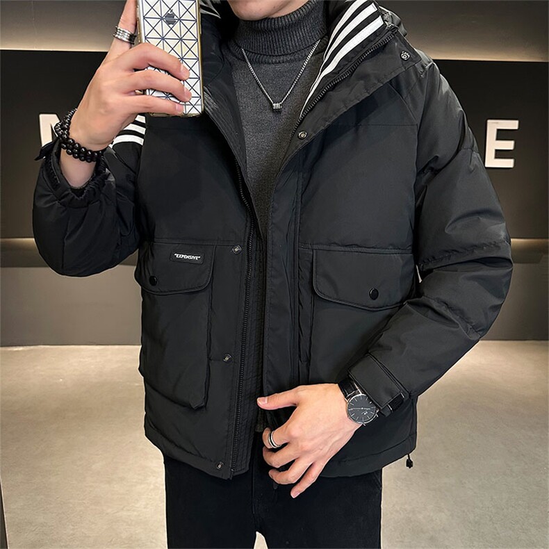 新标50绒冬季新款高级感连帽白鸭绒羽绒服时尚外套YR8091-P220图片