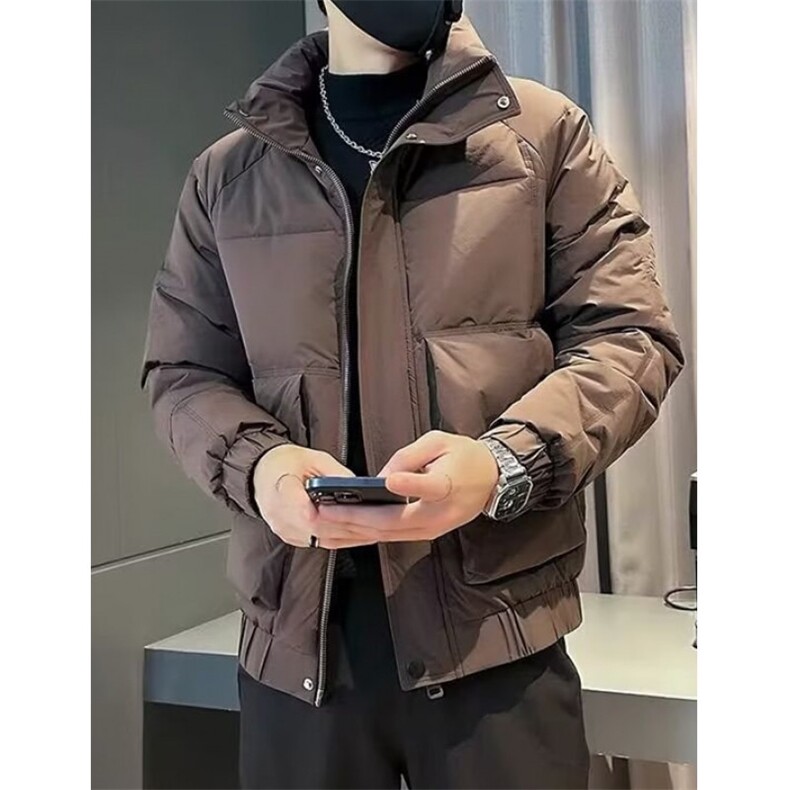 冬季新款男装纯色外套男修身立领棉衣短款上衣夹克M617,男装夹克,星座1116A（原606A-3）