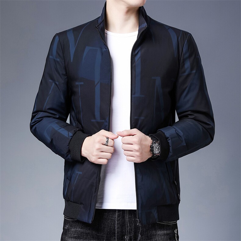A931369加厚立领帅气羽绒服男式修身男士外套冬季潮流P165图片