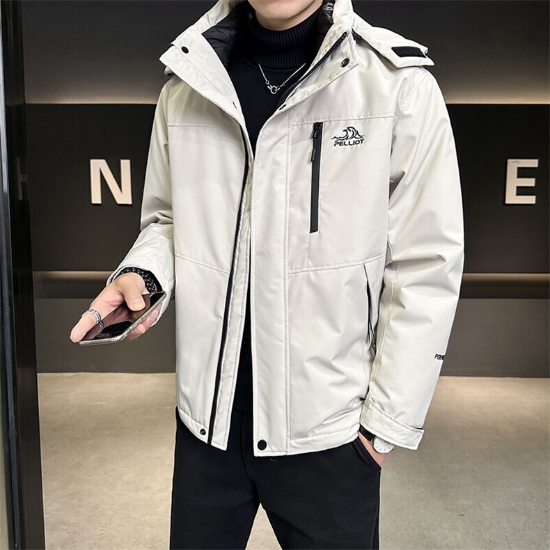 三合一冲锋衣羽绒服男士冬季外套简约百搭B240-YR6695-P235,男装羽绒服,电商B240