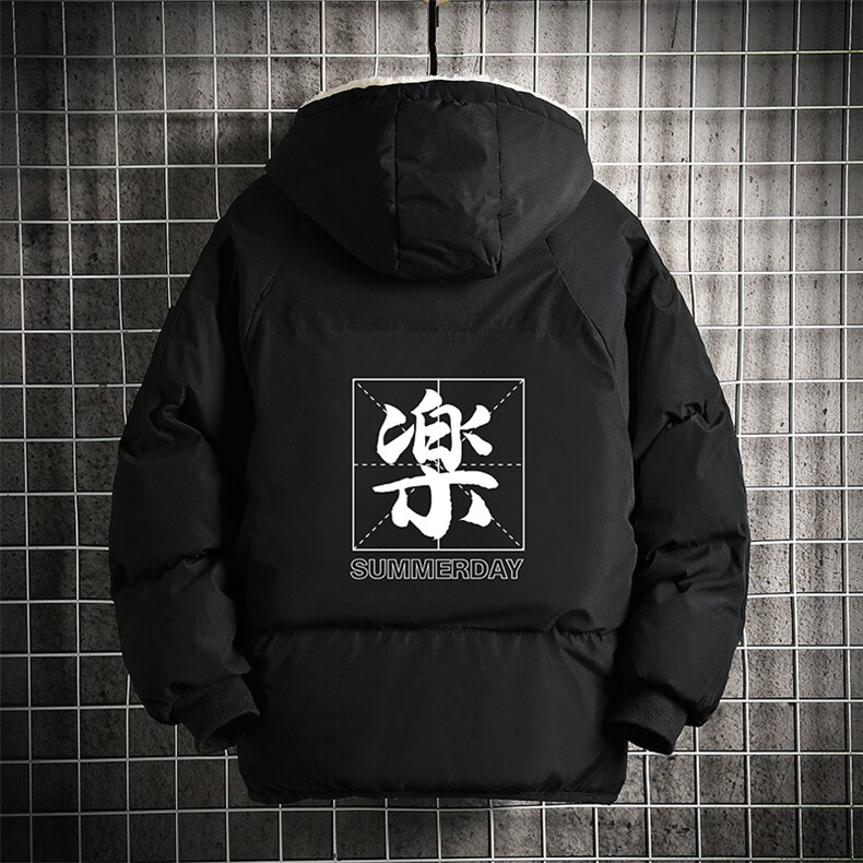 MY16197-P100 加厚加绒连帽衣男大码服男面包服男 网格挂拍图片