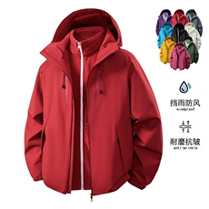 三合一直播品质2025秋季软壳户外休闲夹克冲锋衣外套2366A-93，男装夹克，星座1402-1