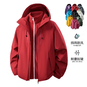 三合一直播品质2025秋季软壳户外休闲夹克冲锋衣外套2366A-93图片